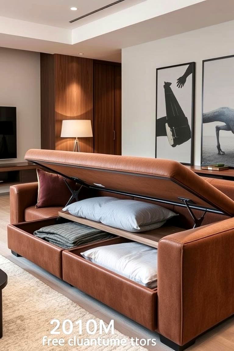 Sofa with Built in Storage - 24 Living Room Couch Ideas