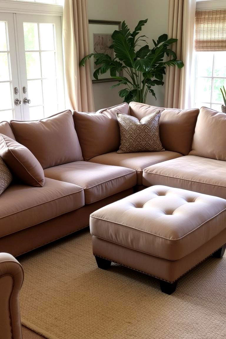 Sofa with Chaise Lounge - 24 Living Room Couch Ideas