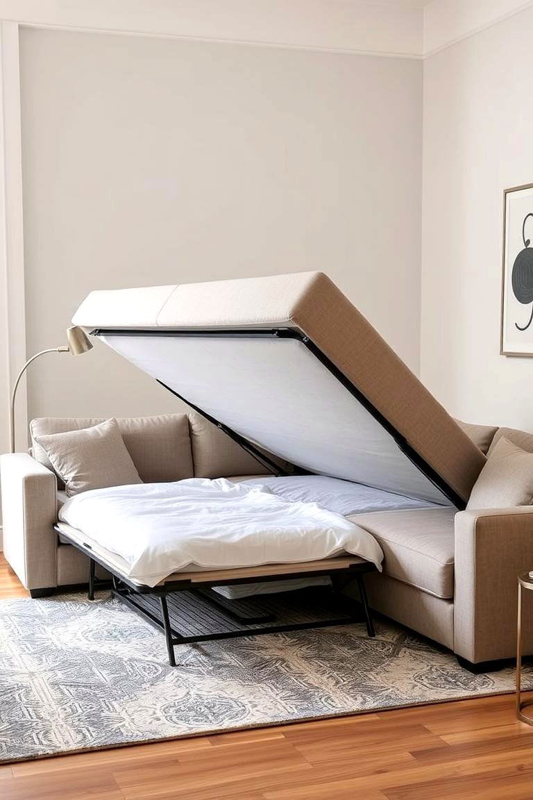 Sofa with Under Seat Storage - 24 Living Room Storage Ideas