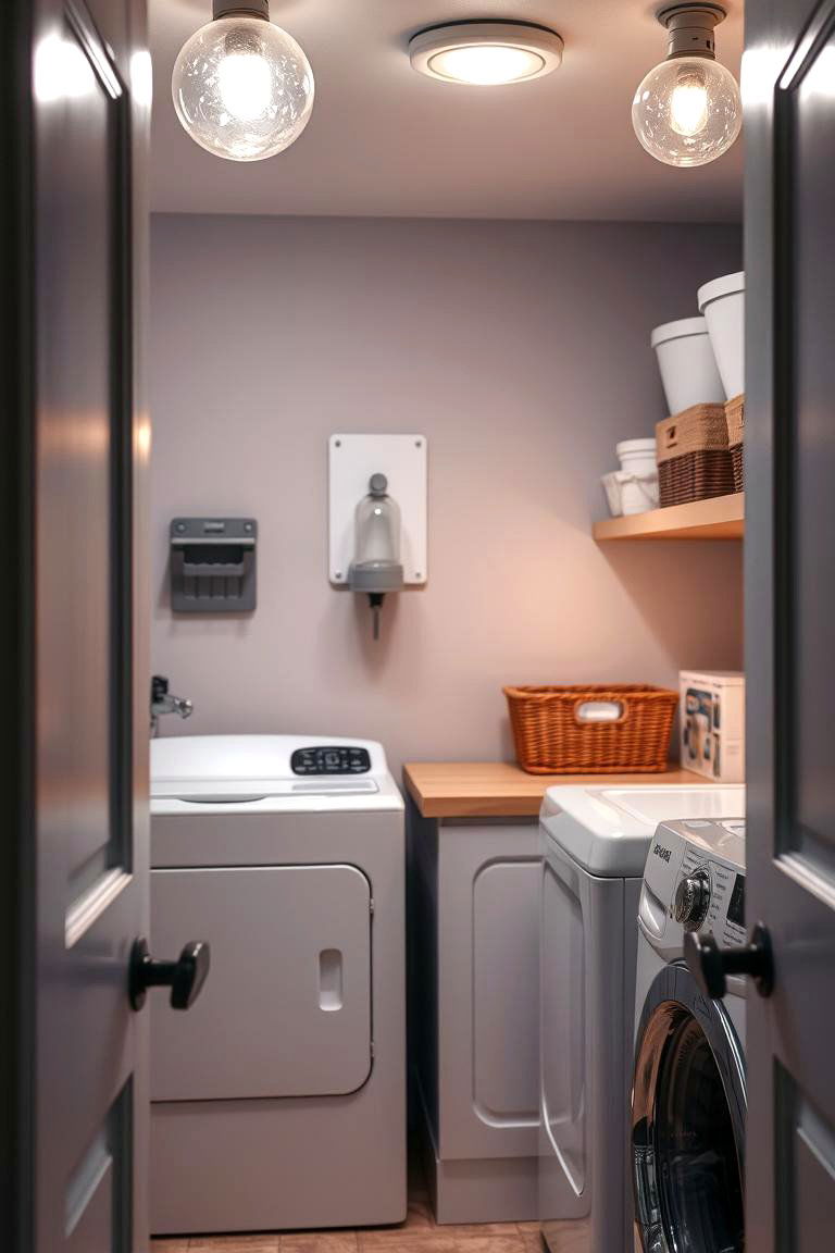 Soft Ambient LED Bulbs - 24 Laundry Room Lighting Ideas