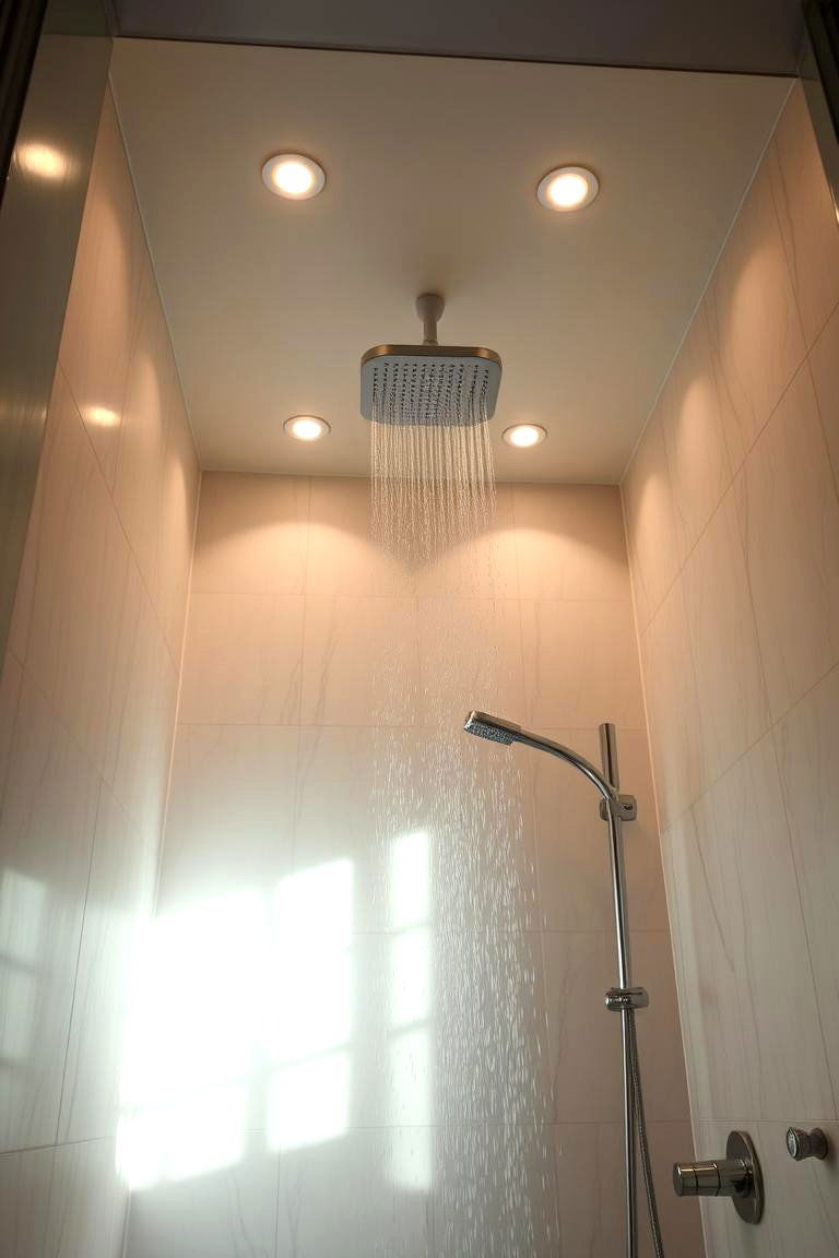 Soft Ambient Lighting - 24 Doorless Walk In Shower Ideas