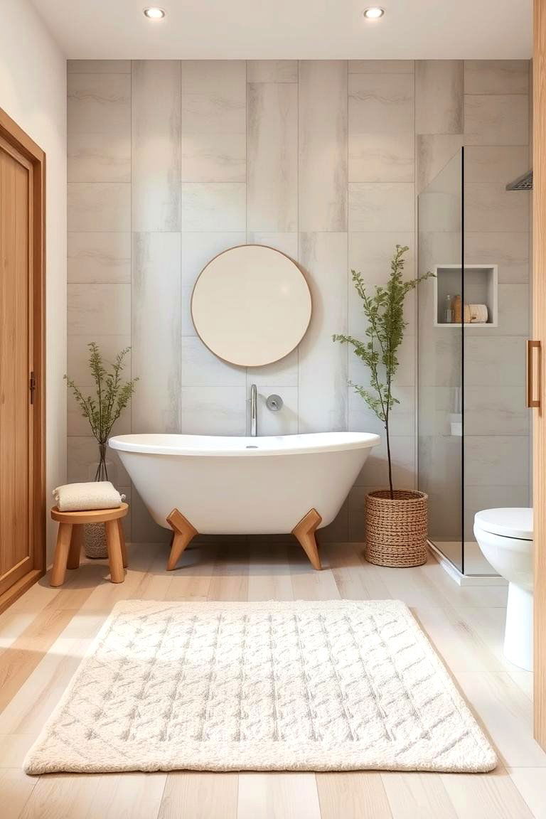 Soft Area Rugs - 24 Elegant Bathroom Decor Ideas