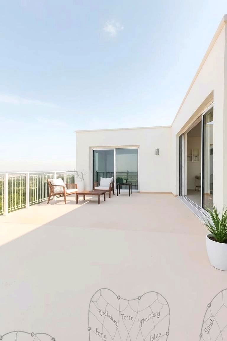 Soft Beige Minimalist Deck - 24 Deck Color Ideas