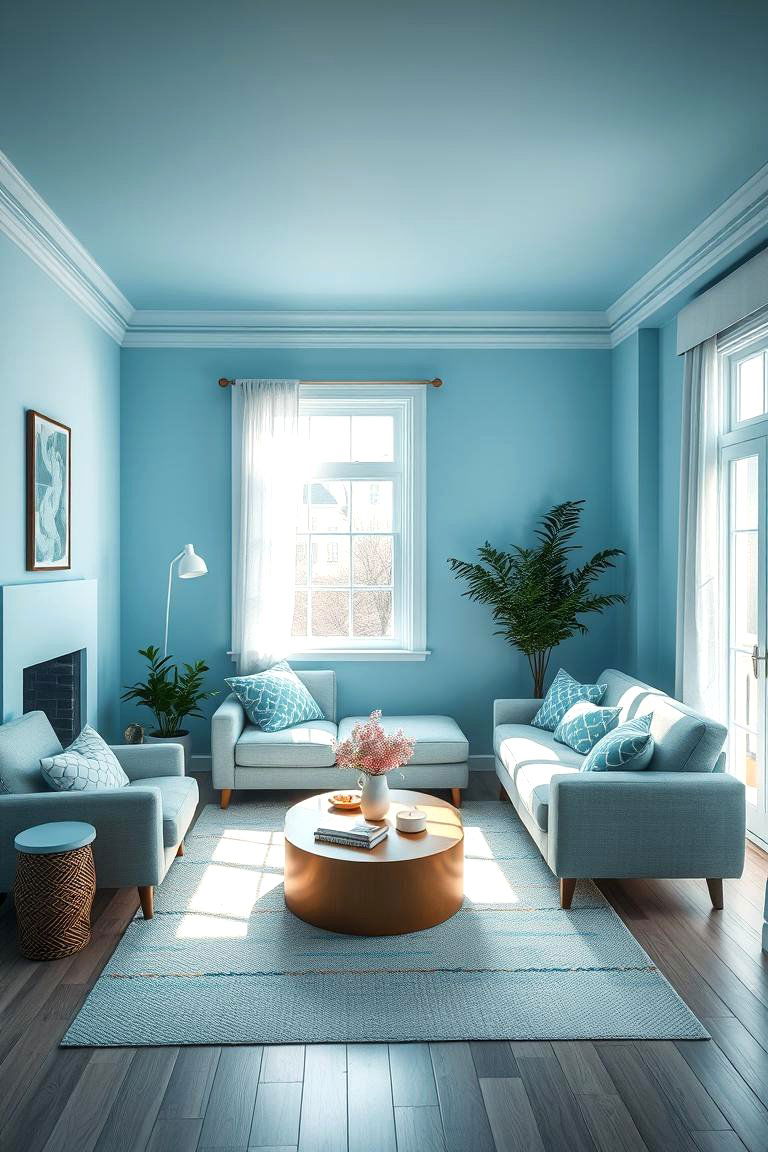 Soft Blue Serenity - 24 Pastel Living Room Ideas