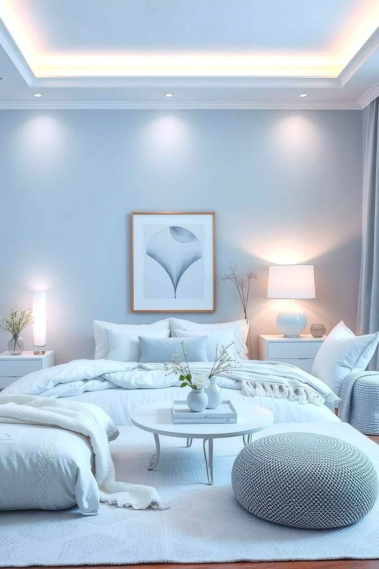 Soft Blue Serenity - 24 Blue and White Bedroom Ideas