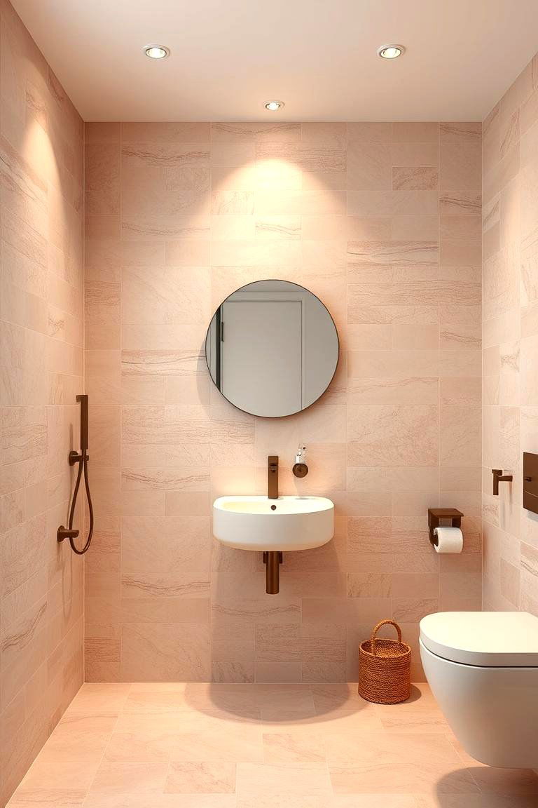Soft Blush Tile Blend - 24 Pink Tile Bathroom Ideas