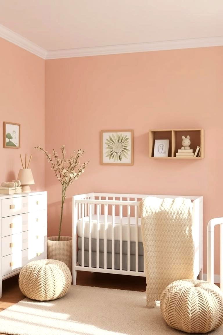 Soft Blush Walls - 24 Pink Nursery Ideas