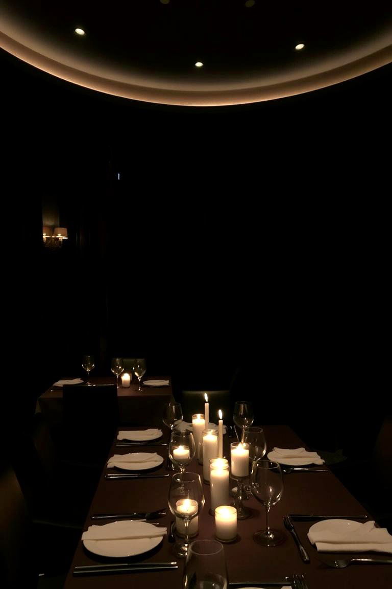Soft Candlelight and Dark Drapes - 24 Moody Dining Room Ideas