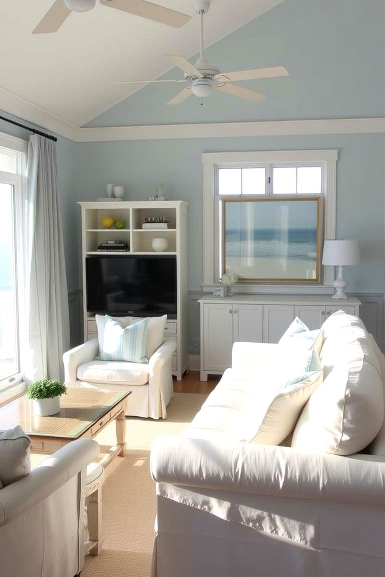 Soft Comfortable Furniture - 24 Beach House Living Room Ideas