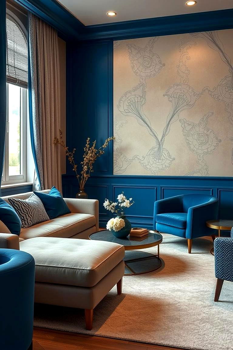Soft Contrasting Layers - 24 blue and beige bedroom ideas