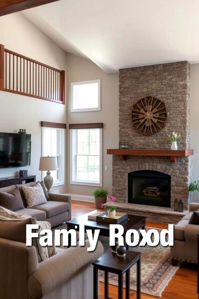 Soft Cornered Stone Fireplace - 24 Floor to Ceiling Stone Fireplace Ideas