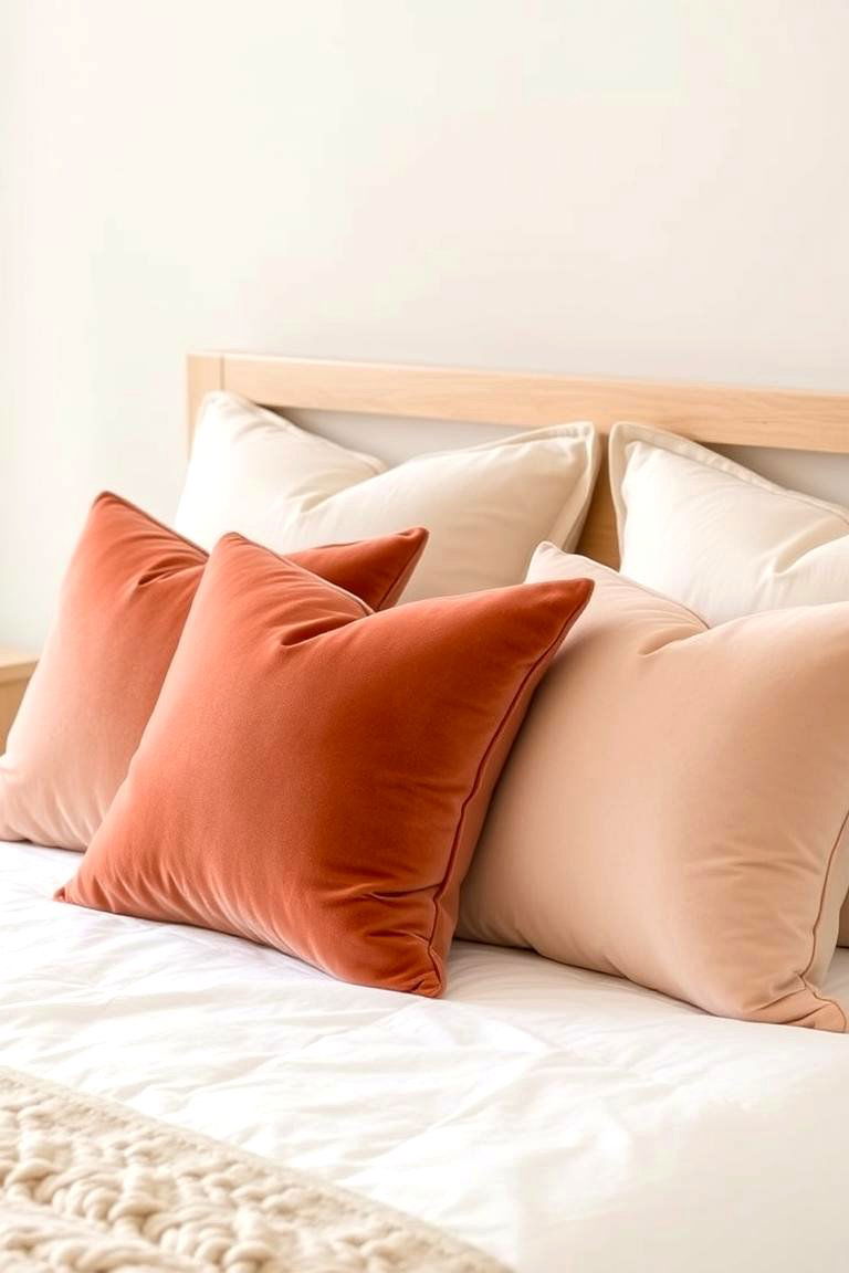 Soft Cream Tones with Velvet Textures - 24 Neutral Bedroom Ideas