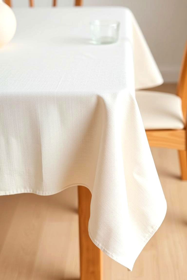 Soft Fabric Tablecloths - 24 Dining Table Decor Ideas