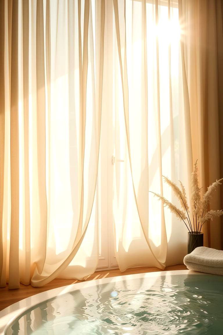 Soft Flowing Curtains - 24 Spa Decor Ideas