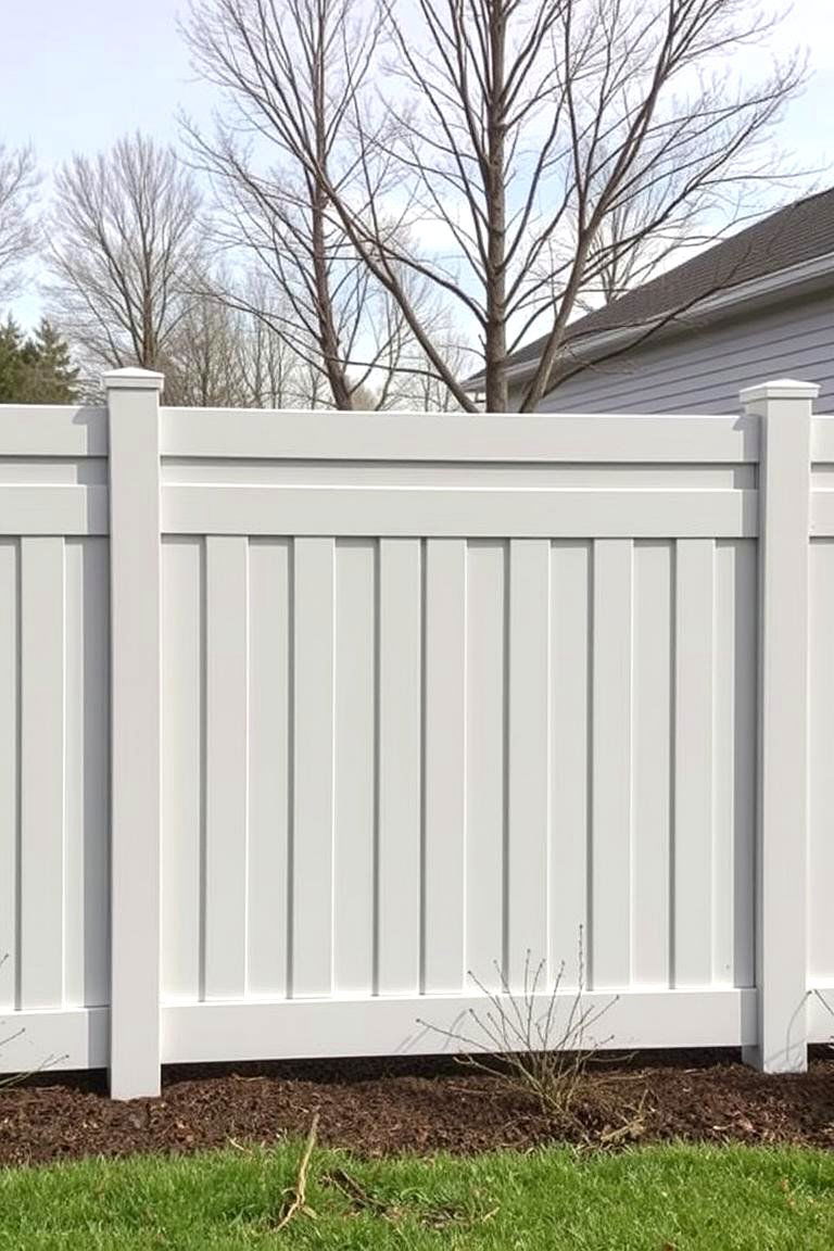 Soft Gray Vinyl Fence - 24 Vinyl Fence Colors