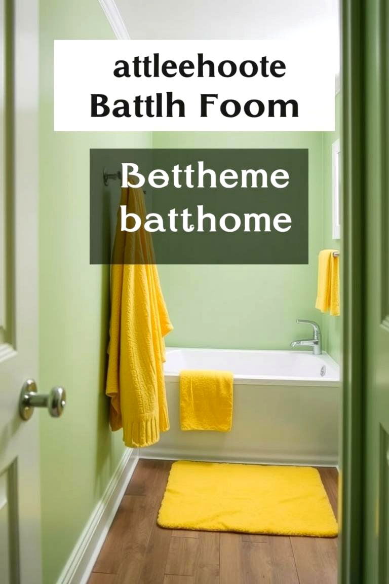 Soft Green Walls with Lemon Yellow Accents - 24 Yellow and Green Bathroom Ideas