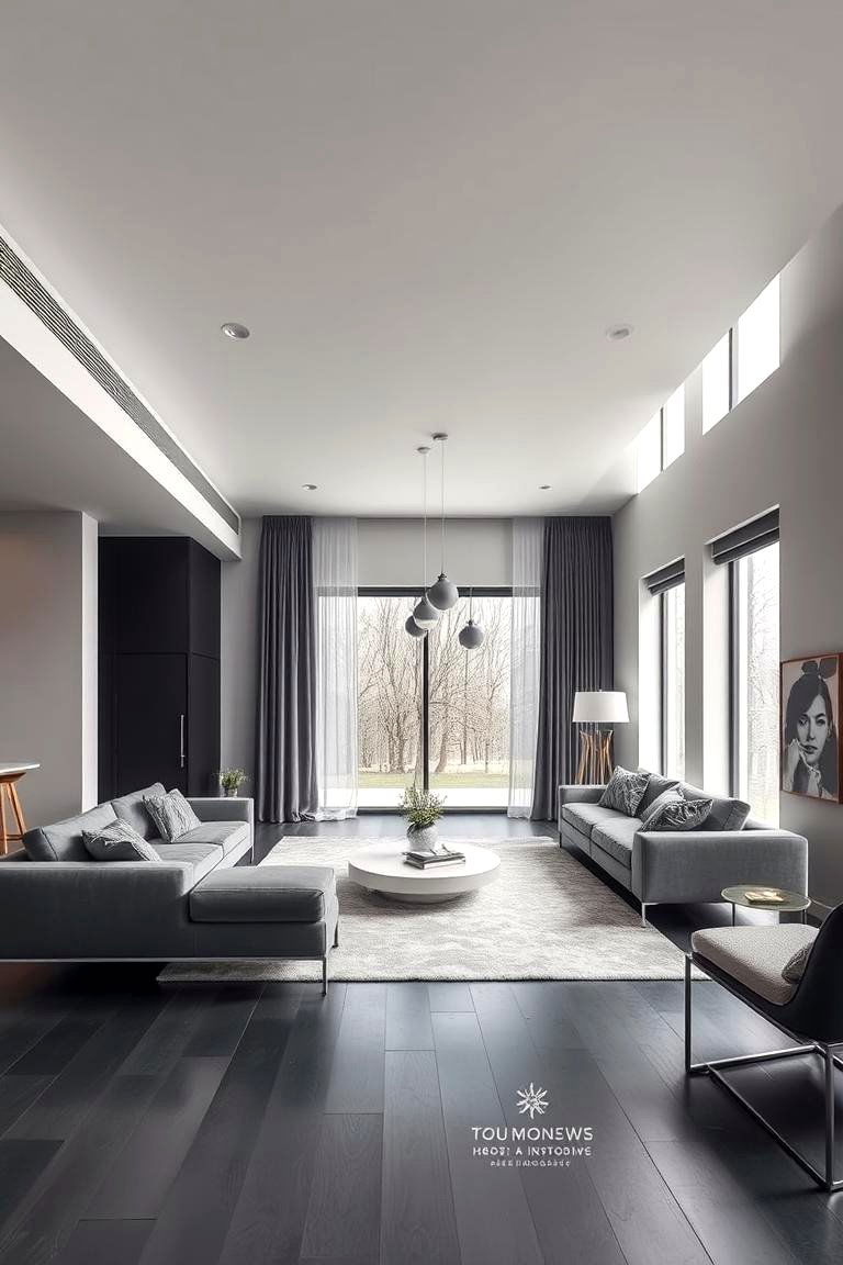 Soft Greys and Charcoal Tones - 24 Floor and Wall Color Ideas