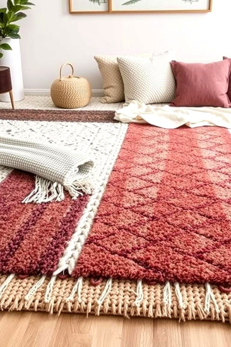 Soft Layered Rugs - 24 Spring Decor Ideas