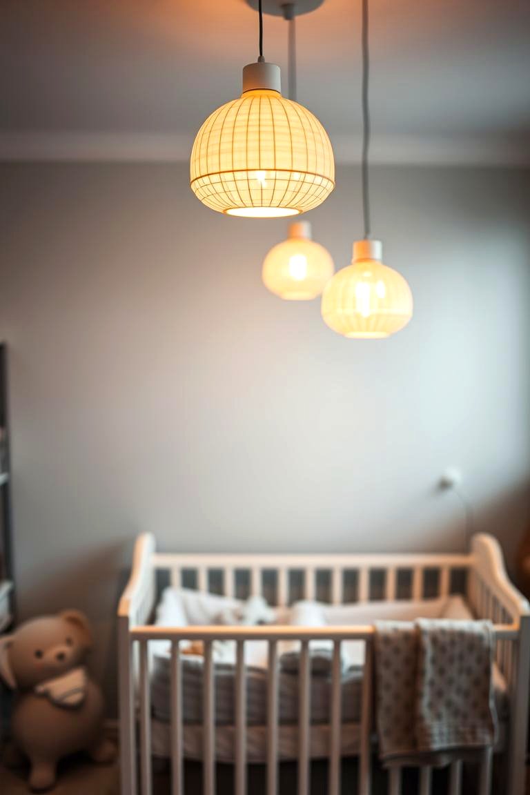 Soft Lighting Fixtures - 24 Minimalist Nursery Ideas
