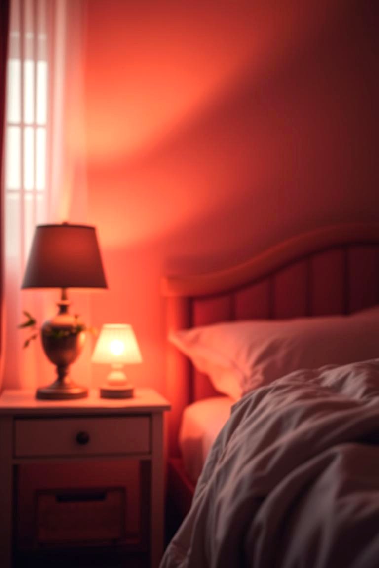 Soft Lighting with Dusty Rose Hues - 24 Dusty Rose Bedroom Ideas