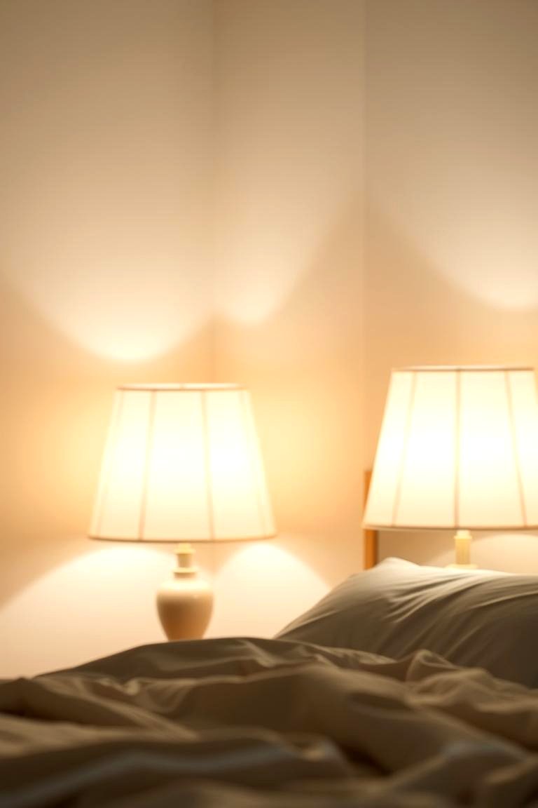 Soft Lighting with Lampshades - 24 80s Bedroom Ideas
