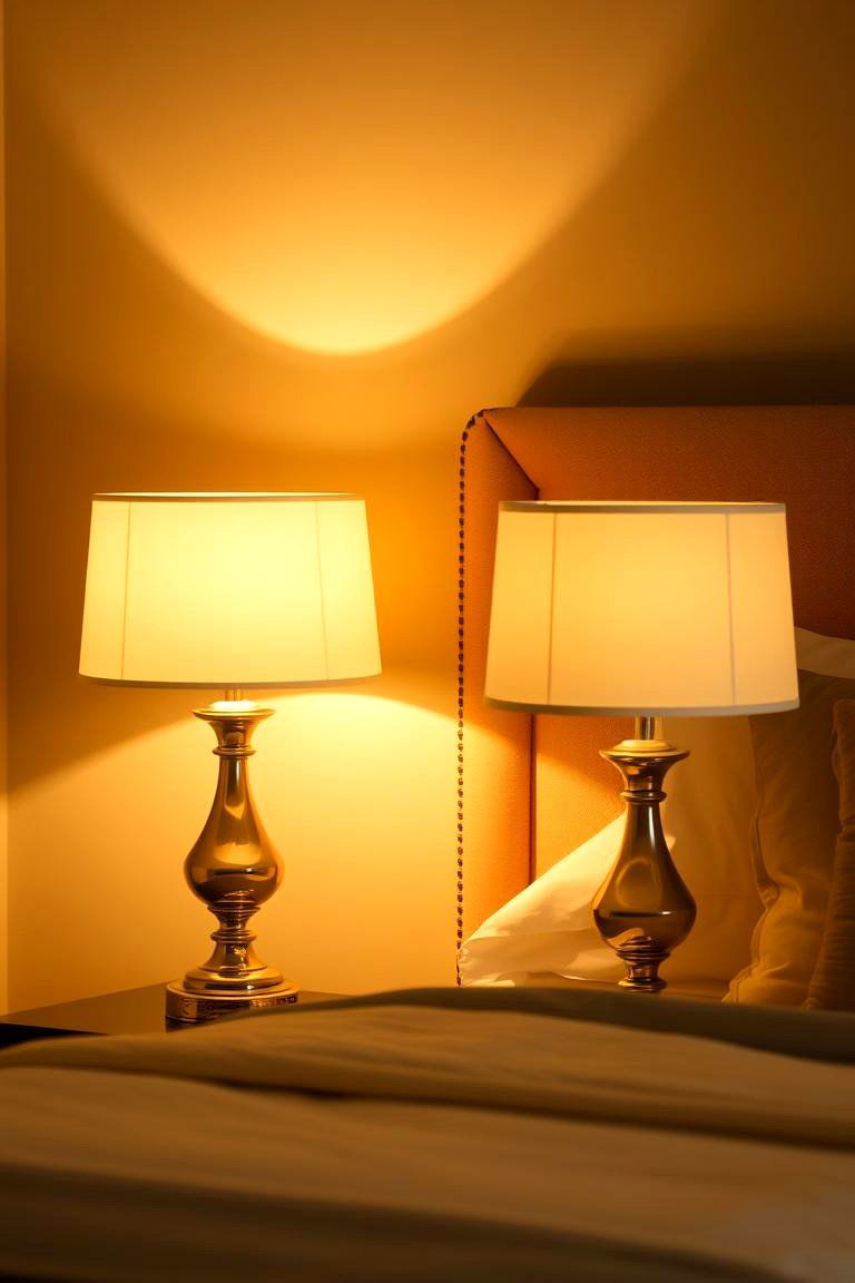Soft Lighting with Table Lamps - 24 Paris-themed Bedroom Ideas