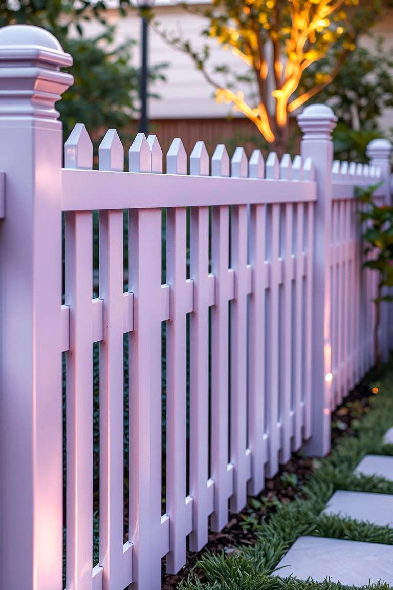 Soft Lilac Vinyl Fence - 24 Vinyl Fence Colors