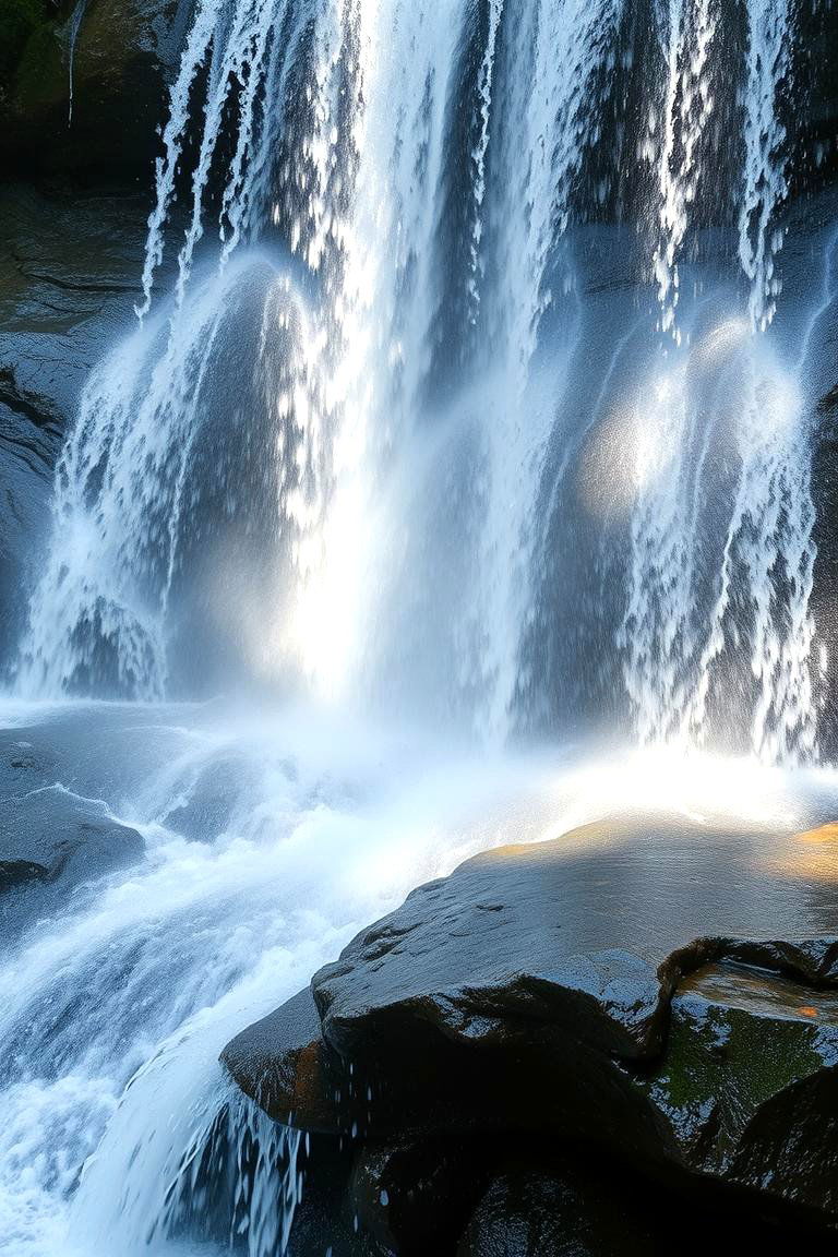 Soft Mist Relaxation Waterfall - 24 Pondless Waterfall Ideas