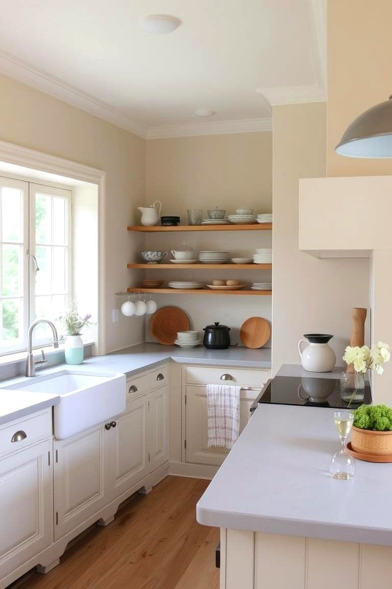 Soft Neutral Tones to Create a Calming Atmosphere - 24 French Country Kitchen Ideas