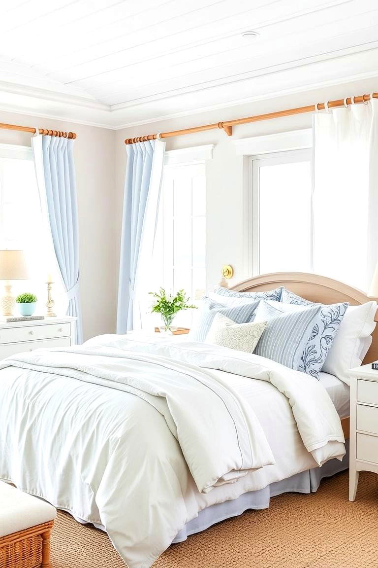 Soft Ocean Inspired Color Palette - 24 Coastal Bedroom Ideas