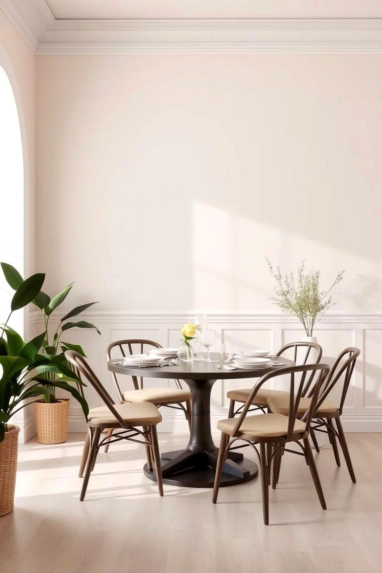 Soft Pastel Accent Wall - 24 Dining Room Accent Wall Ideas