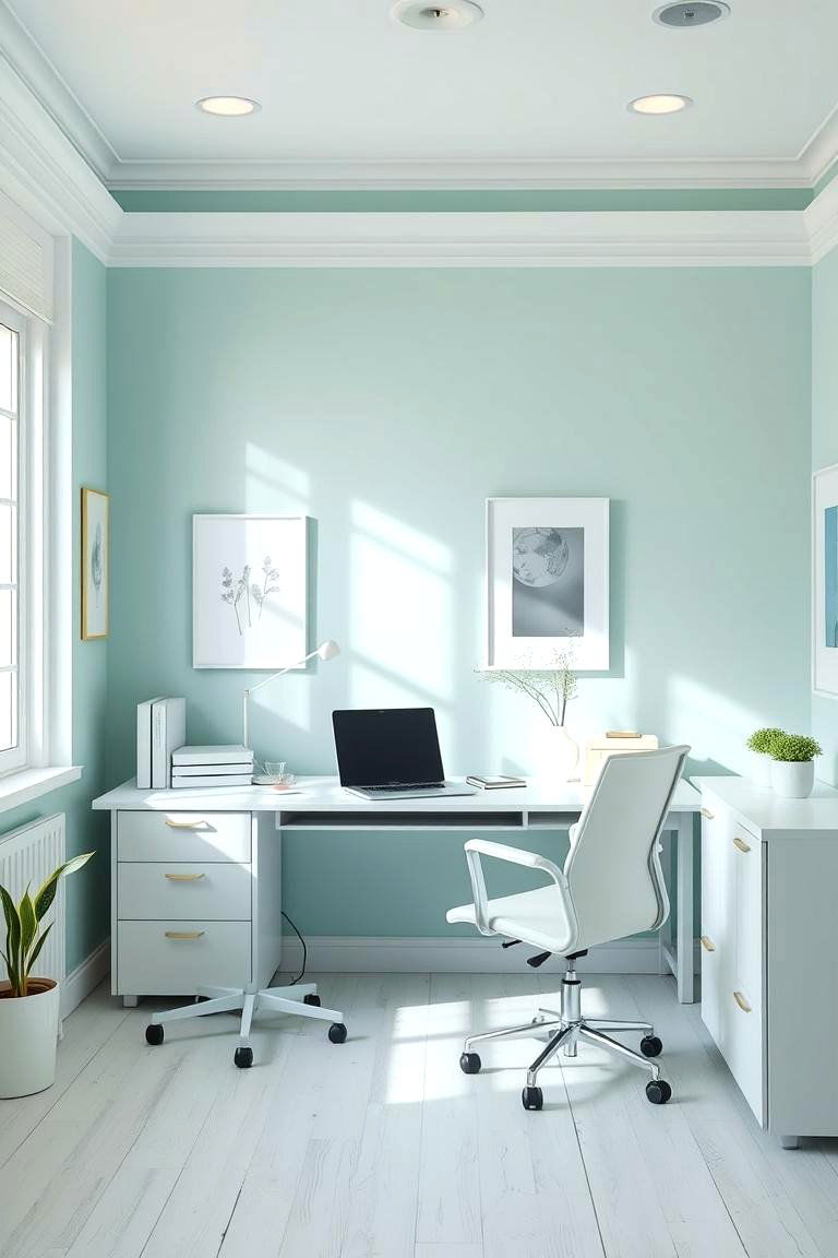 Soft Pastel Backdrop - 24 Home Office Background Ideas