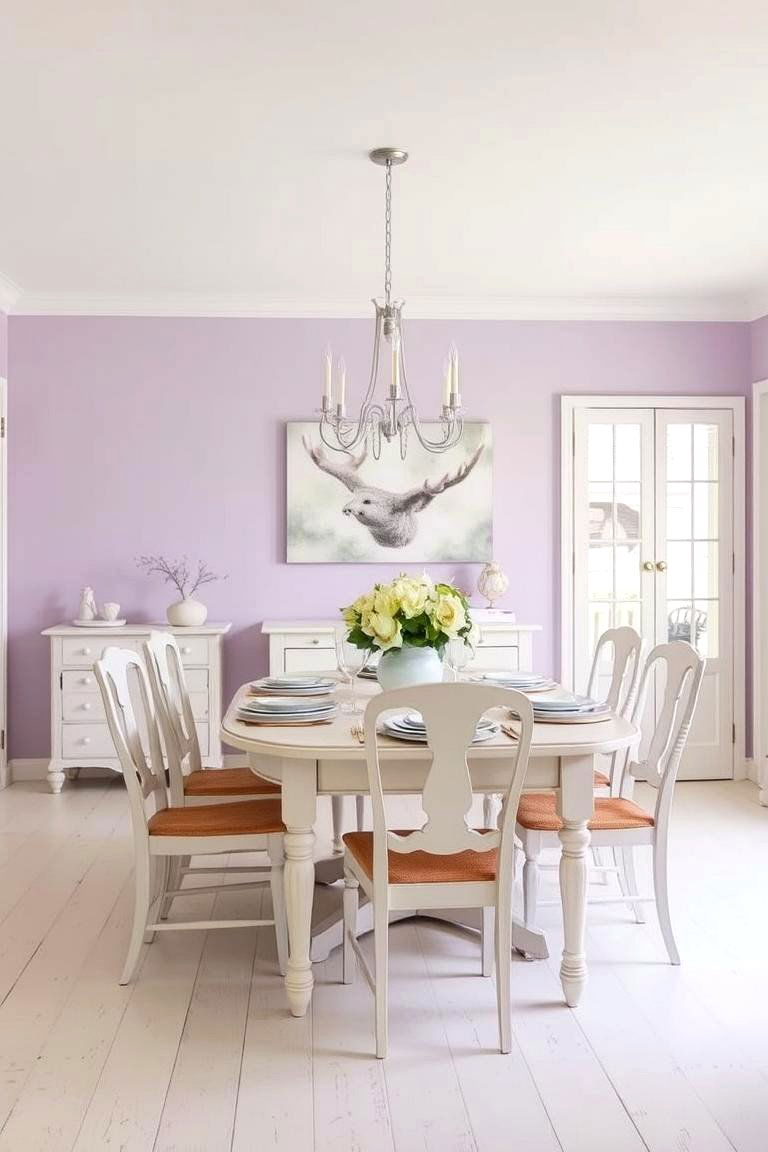 Soft Pastel Color Palette - 24 French Country Dining Room Ideas