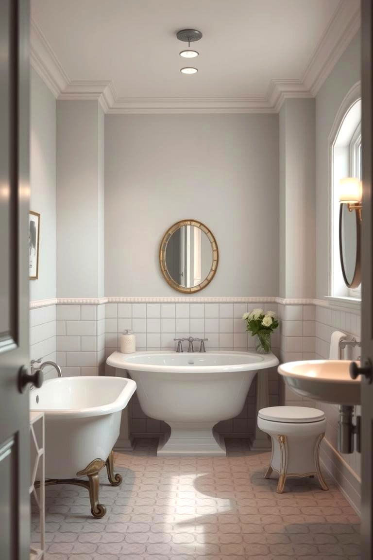 Soft Pastel Color Palette - 24 Traditional Bathroom Ideas