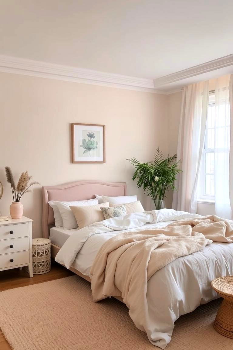 Soft Pastel Color Schemes - 24 Girls Boho Bedroom Ideas