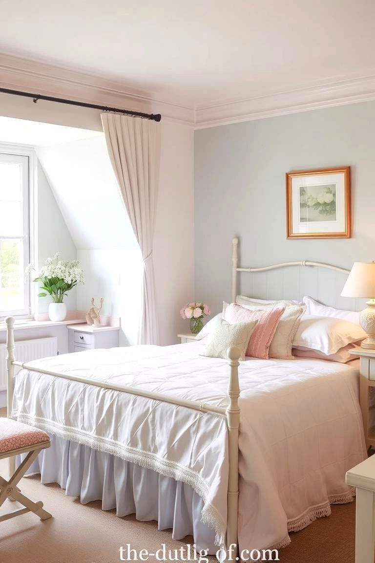 Soft Pastel Palette - 24 Country Bedroom Ideas