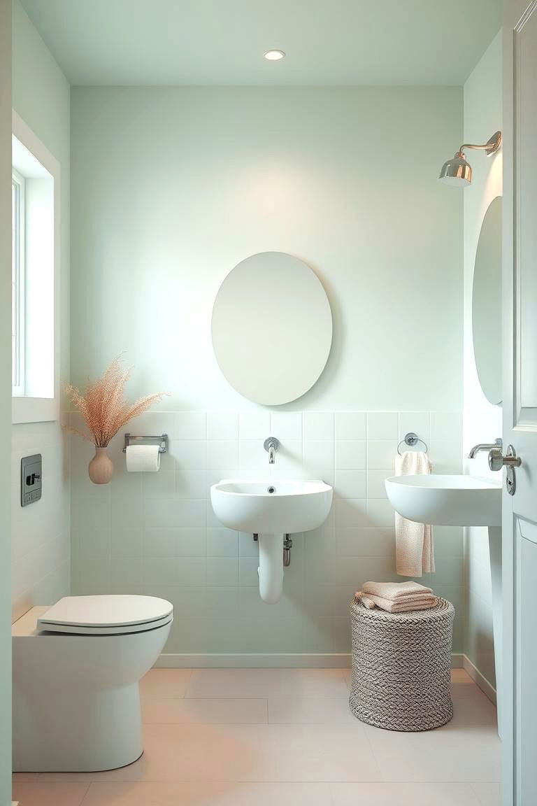 Soft Pastel Palette - 24 Cottage Bathroom Ideas