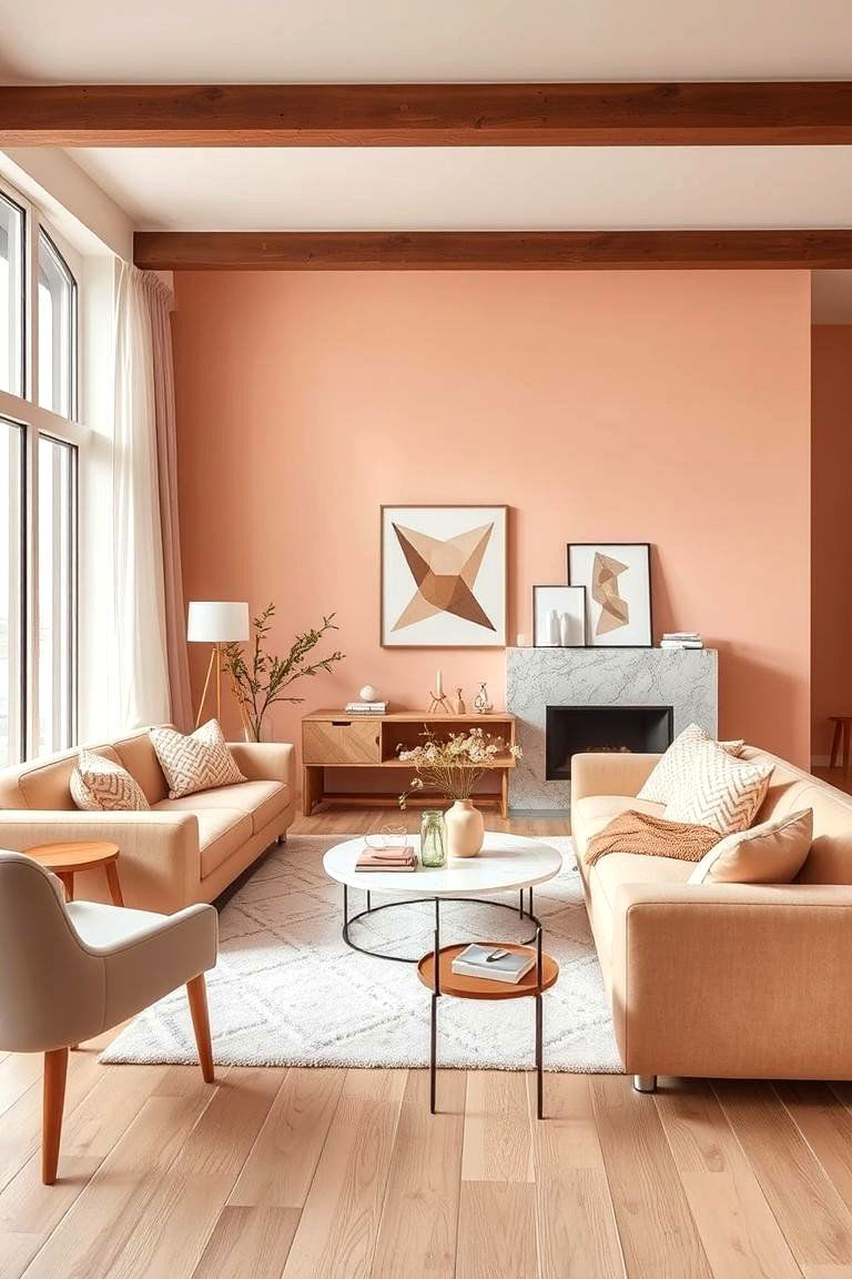 Soft Pastel Peach Warmth - 24 Pastel Colour Ideas for Your Home