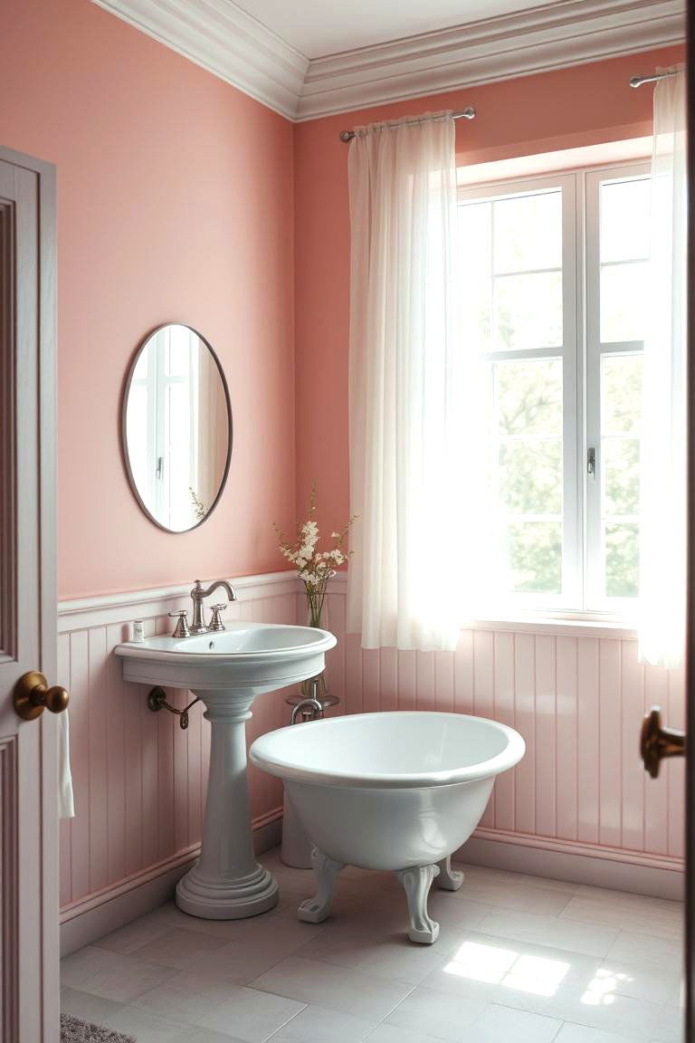 Soft Pastel Pink Walls - 24 Pink Bathroom Ideas
