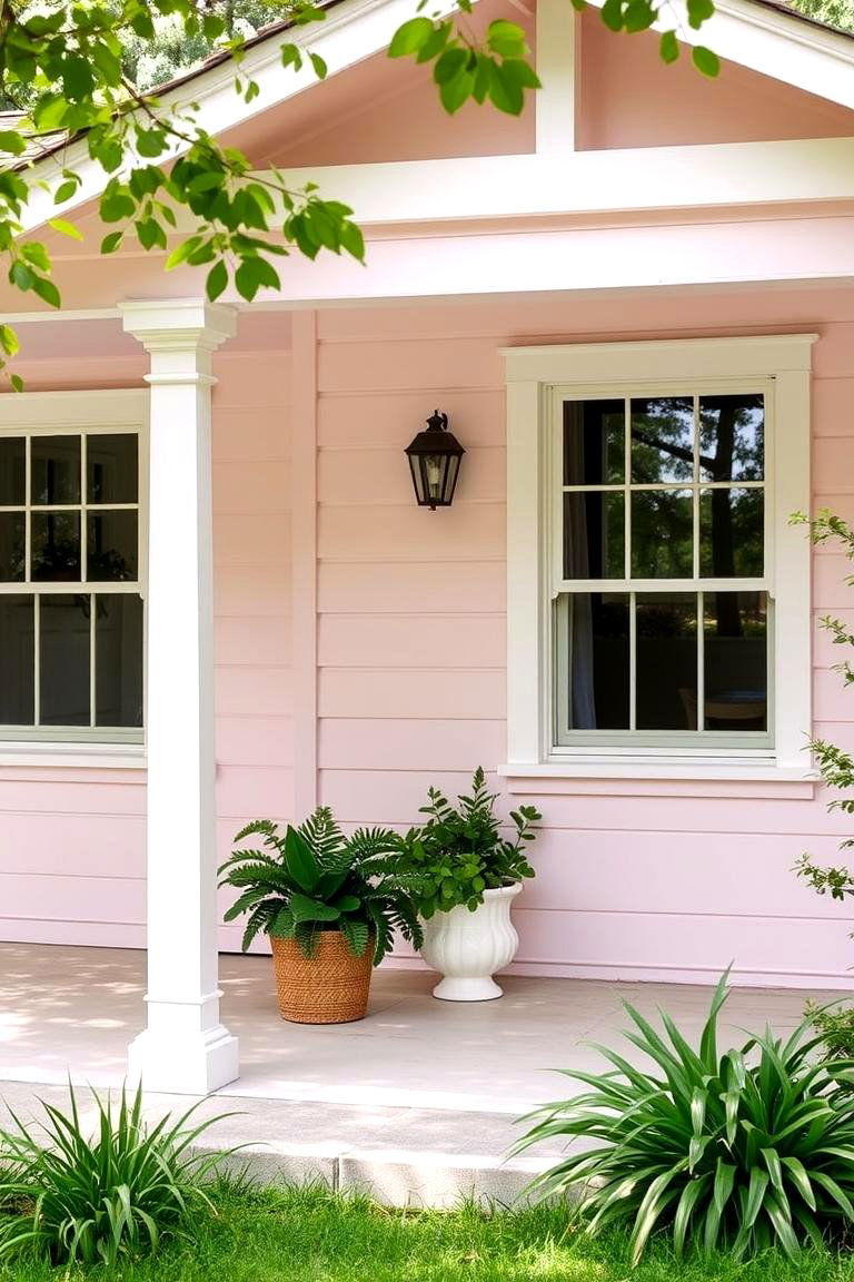 Soft Pastels for a Calm Vibe - 24 Exterior Garage Door Trim Ideas