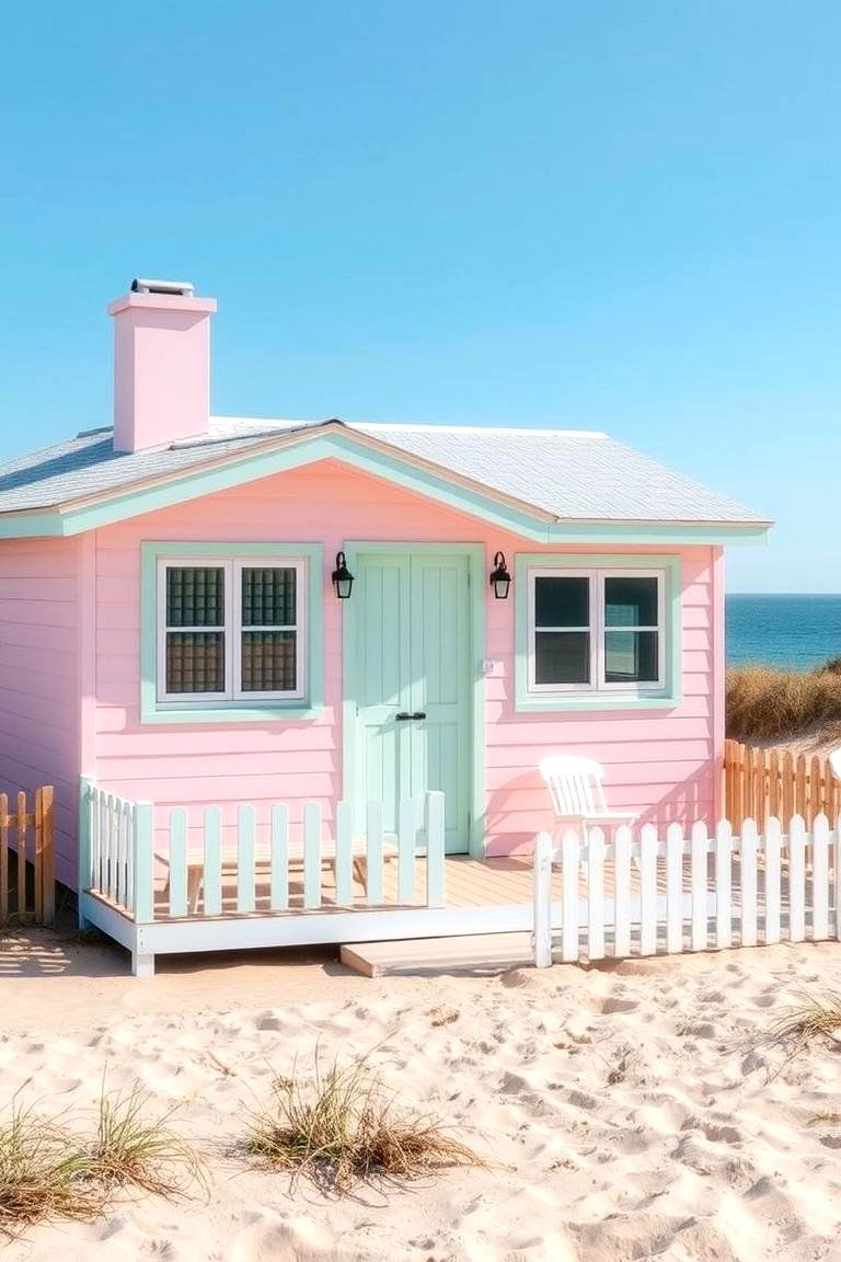 Soft Pastels for a Light and Airy Vibe - 24 Exterior Home with a Black Roof Ideas