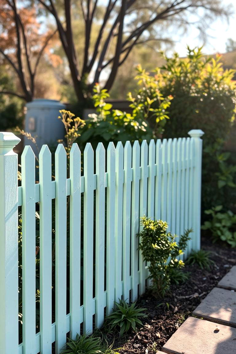 Soft Pastels for a Subtle Touch - 24 Fence Painting Ideas