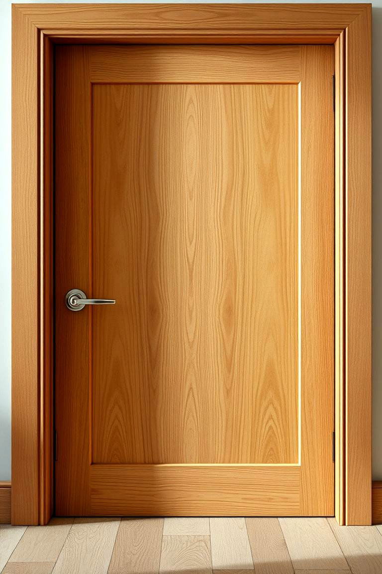 Soft Pecan Serenity - 24 Stained Front Door Ideas