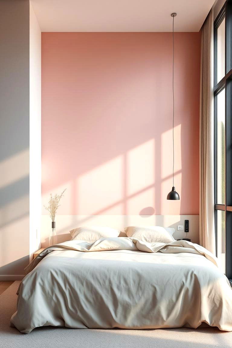 Soft Pink Accent Wall - 24 Blush Pink Bedroom Ideas