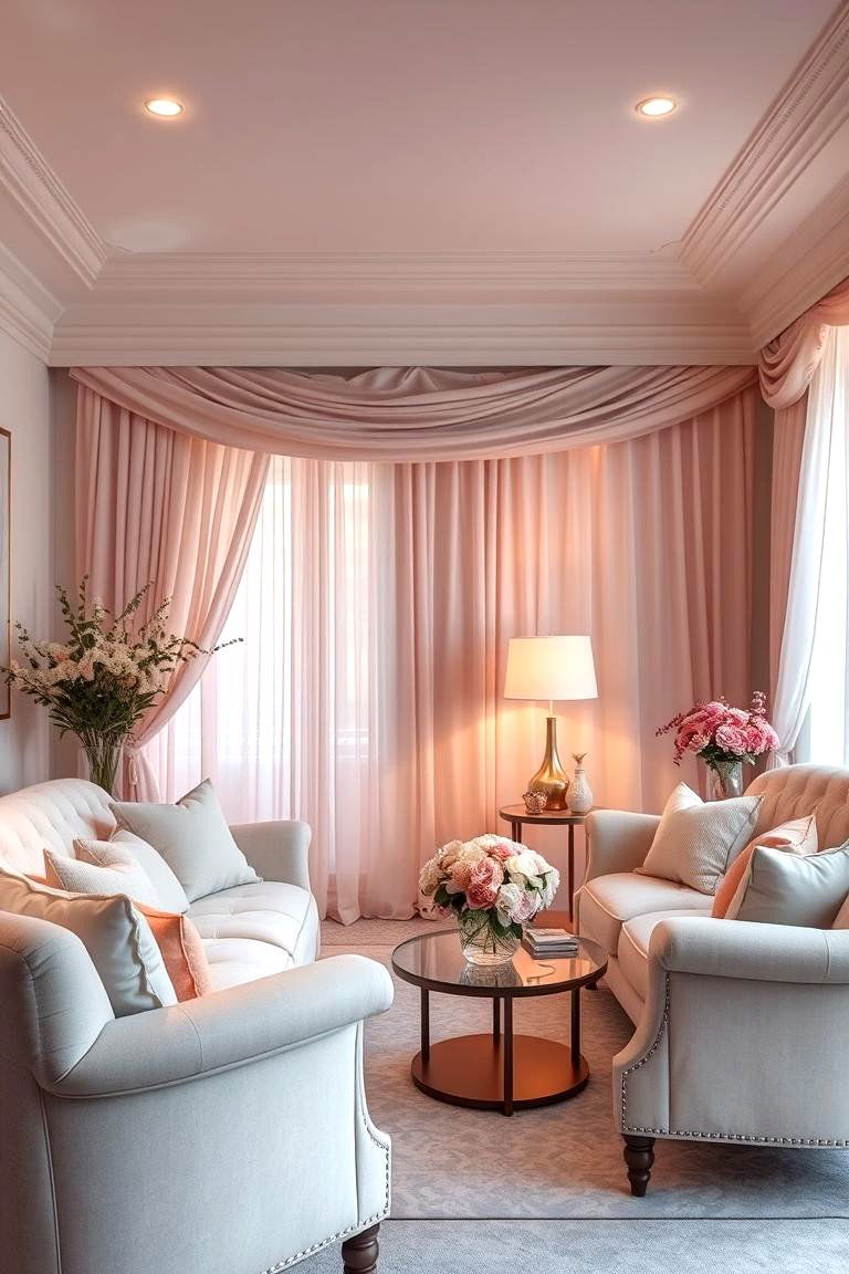 Soft Romantic Ambiance - 24 Mansion Living Room Ideas