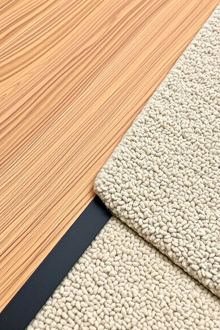 Soft Rubber Transition Strips for Comfort - 24 Floor Transition Ideas