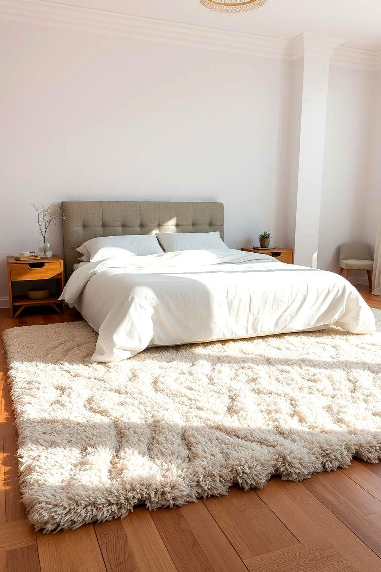 Soft Rugs for Warmth Underfoot - 24 romantic bedroom ideas