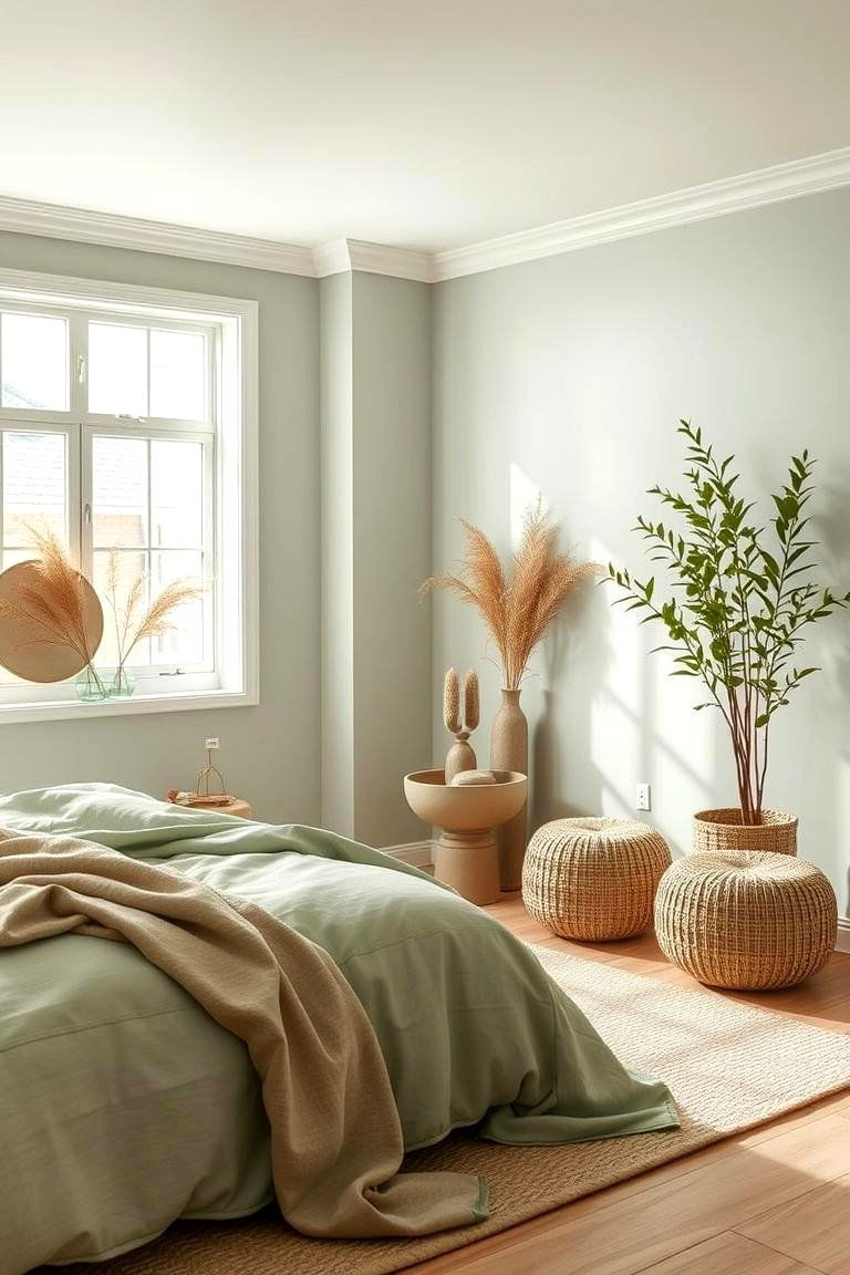 Soft Sage Sanctuary - 24 Pastel Bedroom Ideas