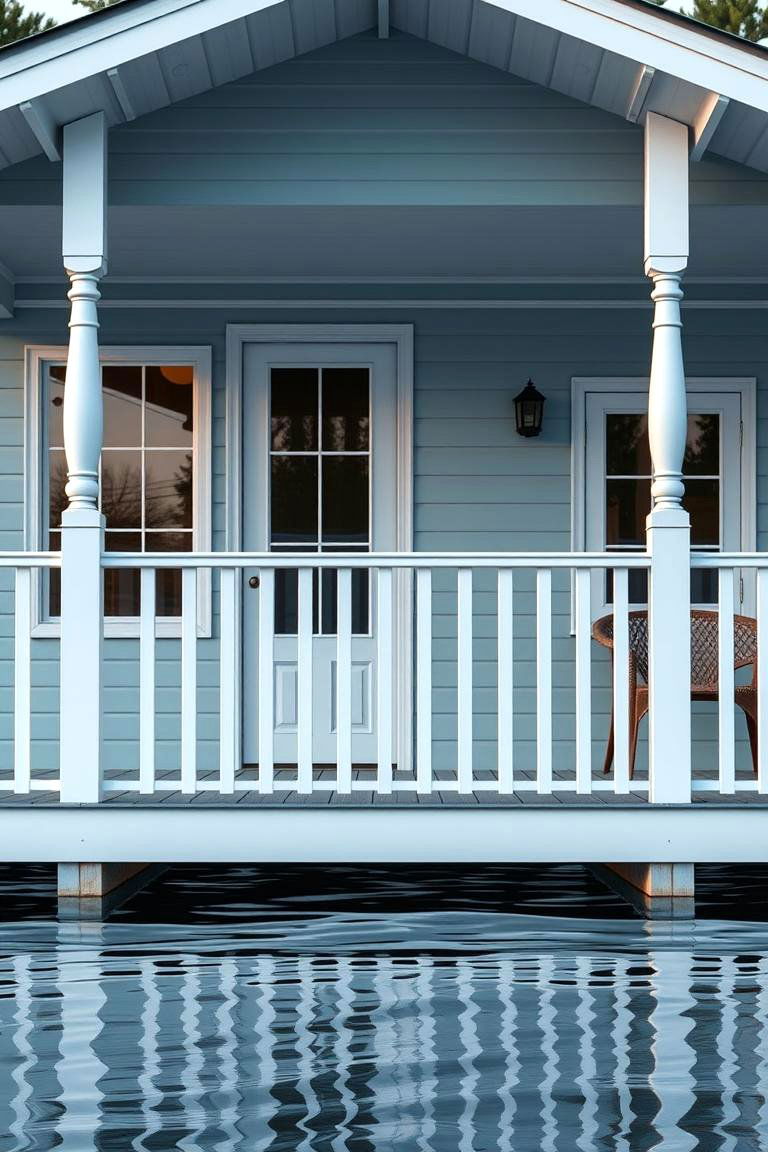 Soft Sky Blue - 24 Lake House Exterior Colors Ideas