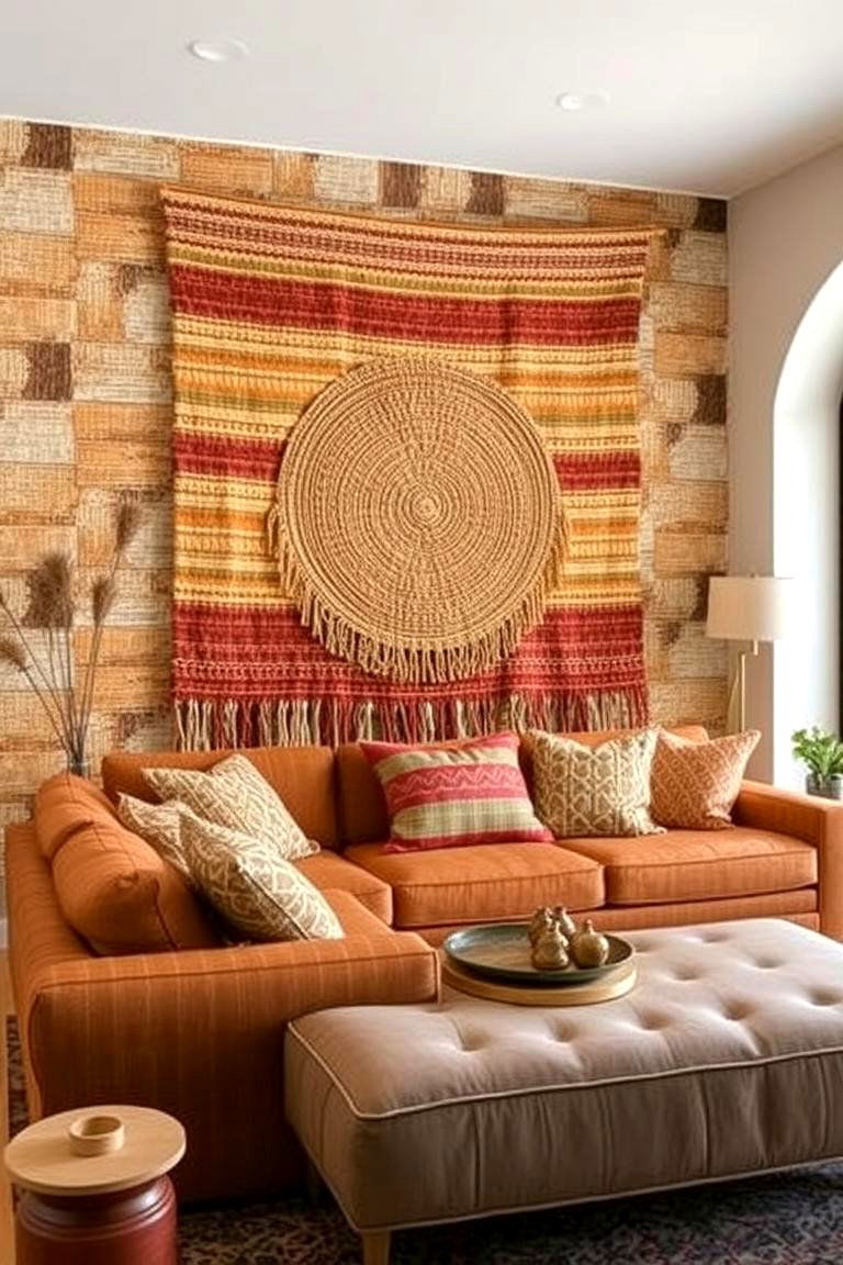 Soft Textile Statement - 24 Living Room Accent Wall Ideas